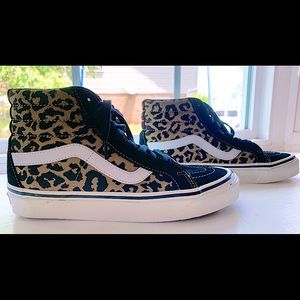 High top leopard vans new with tags